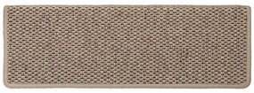 Tapetes escada adesivos aspeto sisal 30pcs 65x21x4cm cor areia