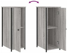 Mesas de cabeceira 2 pcs derivados de madeira cinzento sonoma