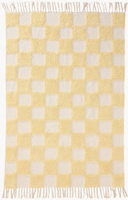 Tapete em algodão artesanal com relevo Caro