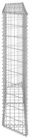 Canteiro elevado/cesto gabião trapézio 150x20x100cm aço galvan.