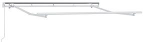 Toldo Retrátil Manual Vermelho e Branco 350x200 cm