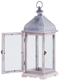 Lanterna em metal branco 47 cm SAMAR Beliani