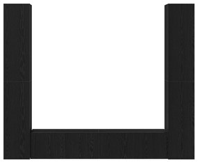 Conjunto de 6 Peças de Gabinete para Televisão vidaXL Montado na Pared