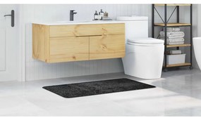 Tapete de Banho Retangular Cinza Escuro 70x120 cm Polipropileno Antide