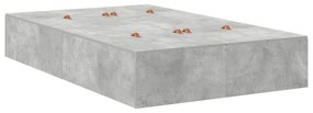 Cama de Armazenamento vidaXL Cinza Concreto 120x190 cm