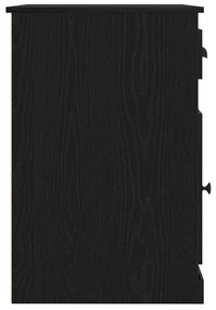 Escrivaninha com Armazenamento Carvalho Negro 50x115x75 cm Madeira eng