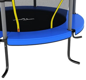 Trampolim com rede de segurança redondo 140x160 cm azul