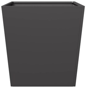 Vaso/floreira de jardim 2 pcs 50x50x50 cm aço preto