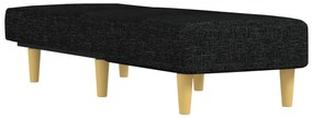 Chaise longue tecido preto
