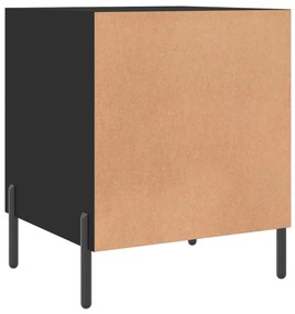 Mesa de cabeceira 2 pcs 40x40x50 cm derivados de madeira preto