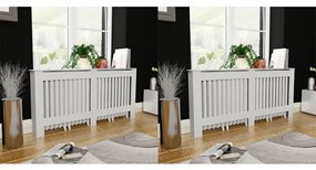 Coberturas de radiador 2 pcs MDF 172 cm branco