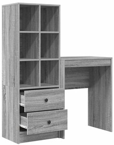 Mesa com Armazenamento Cinza Sonoma Madeira Composta