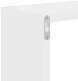 Estantes de parede 2 pcs 100x15x20 cm derivados madeira branco