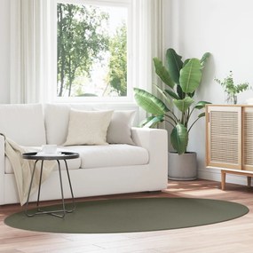 Tapete vidaXL "HUARTE" Verde Floresta 140x200 cm Oval