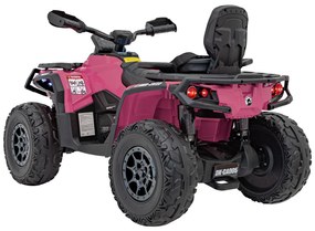 Moto 4 elétrica para Crianças 24 V 4x4 Can Am Outlander ATV, RodasEspuma EVA, Assento couro ecológico Rosa
