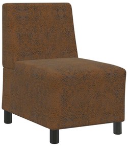 vidaXL | Cadeira Sofa | Castanho 55 x 74 x 82 cm Couro camurça sintético