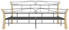Estrutura de cama 200x200 cm metal preto