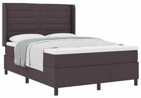 Cama box com colchão Castanho 140x190 cm em tecido.