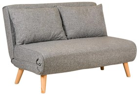 Sofá-Cama 2 Lugares Folde – Cinzento Claro – 120 x 79 x 80 cm