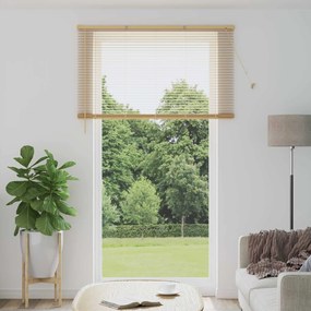 vidaXL Cortina Veneziana Marrom Claro com Padrão 213 x 140 cm PVC