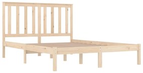 Estrutura de cama casal 135x190 cm pinho maciço
