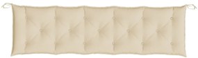 Almofadão p/ banco de jardim 180x50x7 cm tecido oxford bege