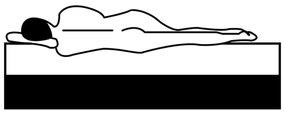 Colchão 100x200 cm espuma viscoelástica c/ memória 18 cm