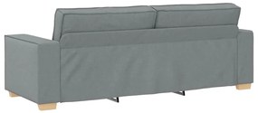 Sofá de 3 lugares cinza claro 180 cm Tecido
