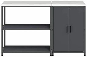 Conjunto de Armazenamento de Cozinha 2 pcs Cinzento-escuro
