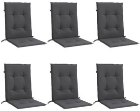 Almofadões lombares p/ cadeiras 6pcs 100x50x4cm mesclado tecido