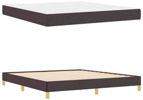 Cama Box Castanho 180 x 200 cm Tecido, Madeira de Engenharia