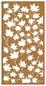 Decoração p/ muro jardim 105x55 cm aço corten design folha ácer