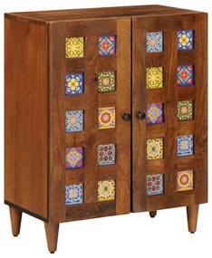 vidaXL Buffet Nogueira 60 x 33,5 x 75 cm Madeira de manga maciça