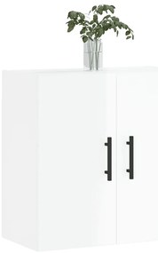 Armário de parede 60x31x60cm derivados madeira branco brilhante