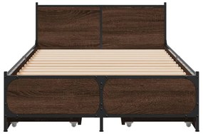 Estrutura cama c/ gavetas derivados madeira carvalho castanho