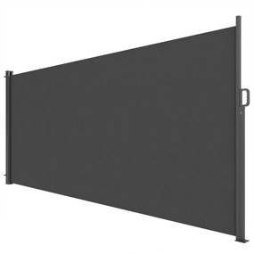Outsunny Toldo lateral retrátil, proteção visual para áreas exteriores, resistente à água, UV 50+, 420 x 185 cm, Cinza escuro | Aosom Portugal