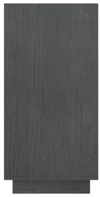 Estante 80x35x71 cm madeira de pinho maciça cinzento