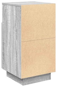 Mesas cabeceira 2pcs com 2gavetas 36x36x68 cm cinzento sonoma