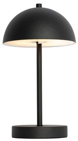 LED Candeeiro de mesa exterior preto recarregável com dimmer de 3 níveis - Keira Moderno