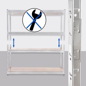Estante de armazenamento 160 x 60 x 180 cm Branco