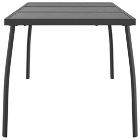 Mesa de jardim 165x80x72 cm malha de aço antracite