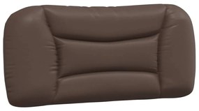 Estrutura cama c/ luzes LED 80x200 cm couro artificial castanho