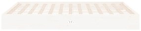 Estrutura de cama king 150x200 cm madeira maciça branco