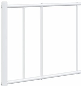 Estrutura de cama com cabeceira 140x200 cm metal branco
