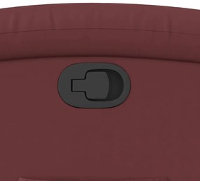 Poltrona reclinável couro artificial vermelho tinto