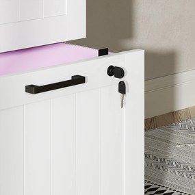 Bloco de Gavetas para Escritório com 2 Gavetas para Escritório com Fechaduras Gavetas Suspensas para A440x40x131 cm Branco