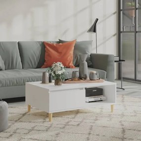 vidaXL Mesa de centro 90x60x35 cm contraplacado branco