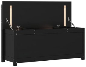 Banco 110x41x76,5 cm madeira de pinho maciça preto