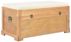 Baú de arrumação com almofadão 80x40x40 cm MDF
