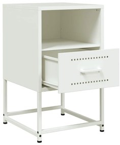 Mesa de cabeceira 36x39x60,5 cm aço branco